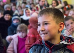 Vánoční balíčky v Caritas Ternopil