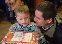 Vánoční balíčky v Caritas Ternopil