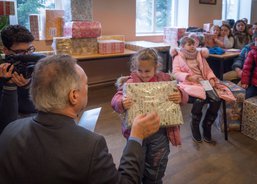 Vánoční balíčky v Caritas Ternopil