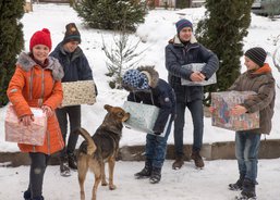 Vánoční balíčky v Caritas Ternopil