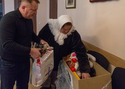 Vánoční balíčky v Caritas Ternopil