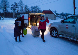 Vánoční balíčky - vesnička Bortnyky