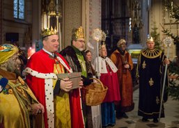 Modlitba v katedrále sv. Václava