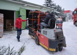 Druhý prosincový kamion z Olomouce na Ukrajinu.