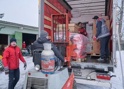 Druhý prosincový kamion z Olomouce na Ukrajinu.