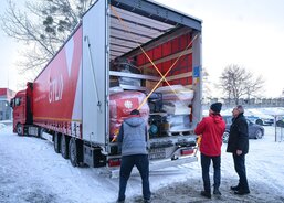 Druhý prosincový kamion z Olomouce na Ukrajinu.