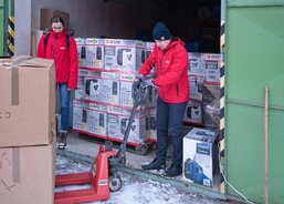 Druhý prosincový kamion z Olomouce na Ukrajinu.