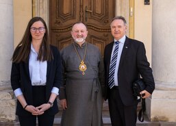 Lvov, setkání s arcibiskupem Ihorem Vozniakem.