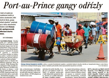 O situaci na Haiti na naší pokračující pomoci