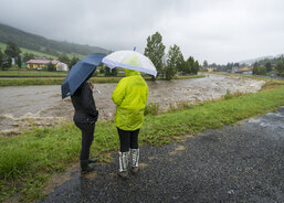 Sobotní odpolední monitoring situace na Jesenicku. (Foto Pavel Langer, Fotoarchiv ACHO)