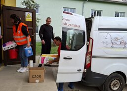 Jeseník - příjem a rozvoz humanitární pomoci
