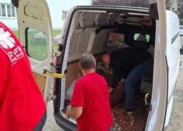 Jeseník - příjem a rozvoz humanitární pomoci