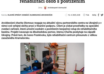 Velikonoční sbírka na zařízení pro rehabilitaci osob s postižením