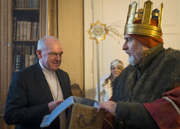 Jeden z "králů" u otce arcibiskupa Mons. Josefa Nuzíka. (Foto: Člověk a víra, P. Langer)