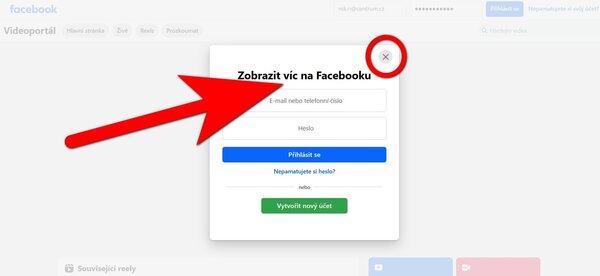 facebook_otevření videa